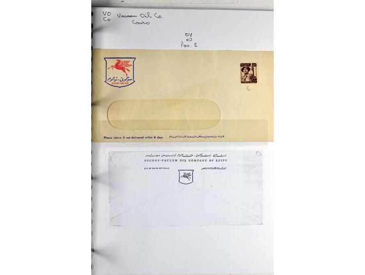 1900/44 (ca.), ägyptische und sudanesische Perfins, umfangreiche Sammlung in 2 Ordnern mit einer Vielzahl voll Lochungen vers