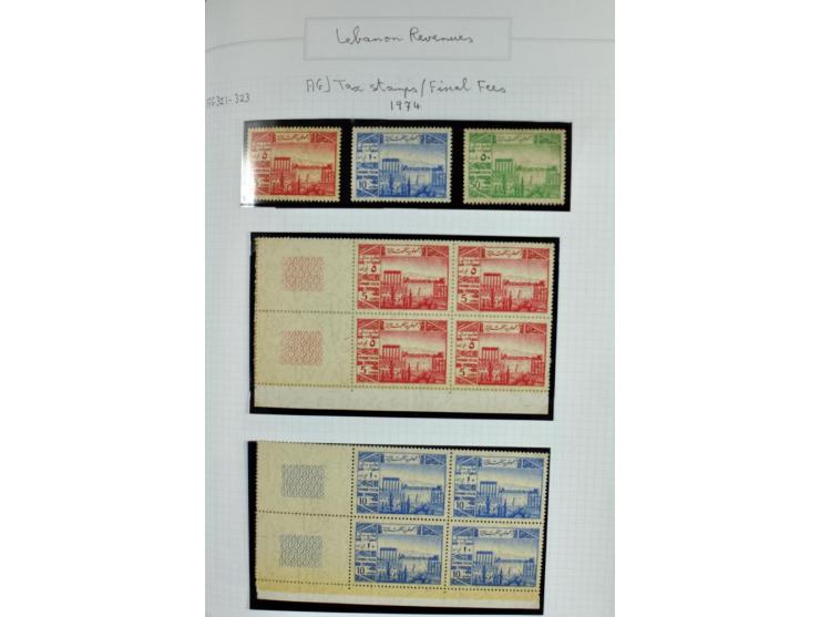 REVENUE: 1919/2000 (ca.), ungebrauchte, ungestempelte reichhaltige Spezialsammlung mit vielen besseren Werten und kompletten 