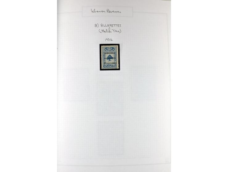 REVENUE: 1919/2000 (ca.), ungebrauchte, ungestempelte reichhaltige Spezialsammlung mit vielen besseren Werten und kompletten 