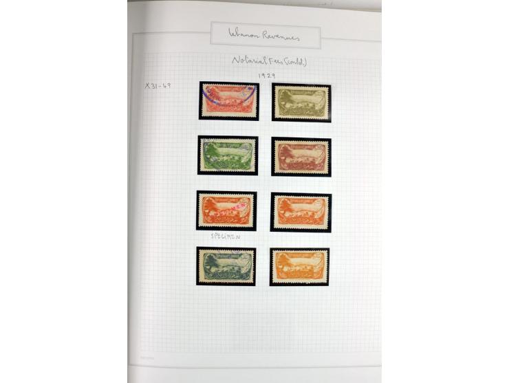 REVENUE: 1919/2000 (ca.), ungebrauchte, ungestempelte reichhaltige Spezialsammlung mit vielen besseren Werten und kompletten 