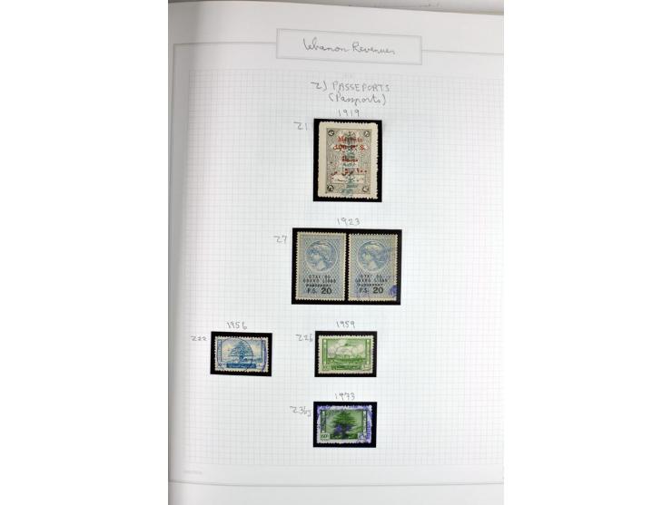 REVENUE: 1919/2000 (ca.), ungebrauchte, ungestempelte reichhaltige Spezialsammlung mit vielen besseren Werten und kompletten 