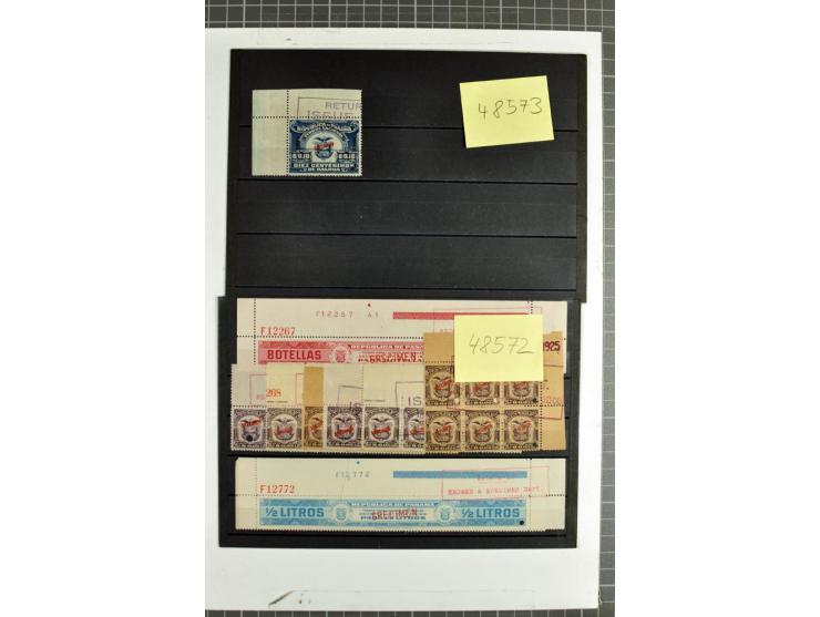 1914/60 (ca.), Bestand von über 9000 Frei-, Steuer- und Telegraphenmarken mit Aufdruck "SPECIMEN" und amtlicher Lochung, teil