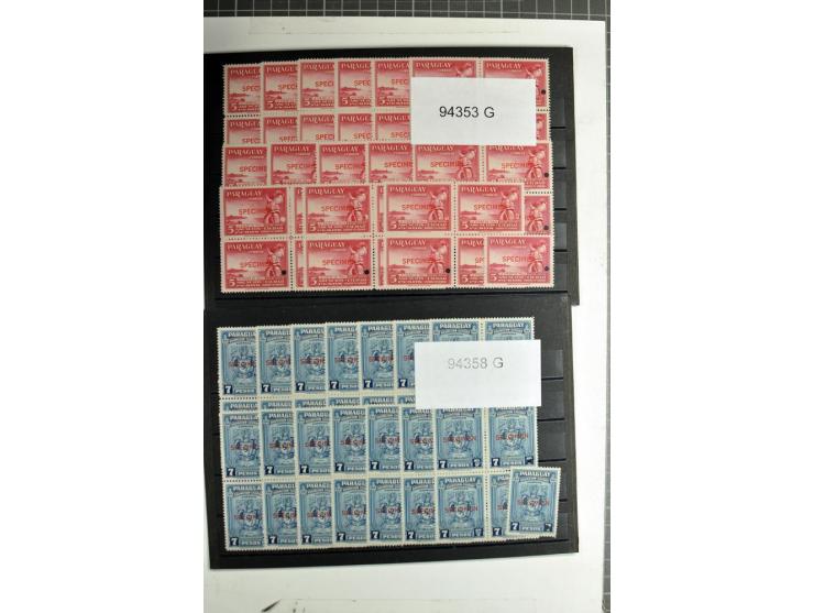 1939/41 (ca.), postfrischer Lagerbestand von über 9000 Werten mit Aufdruck 'SPECIMEN' und amtlicher Lochung, dabei kpl. Sätze