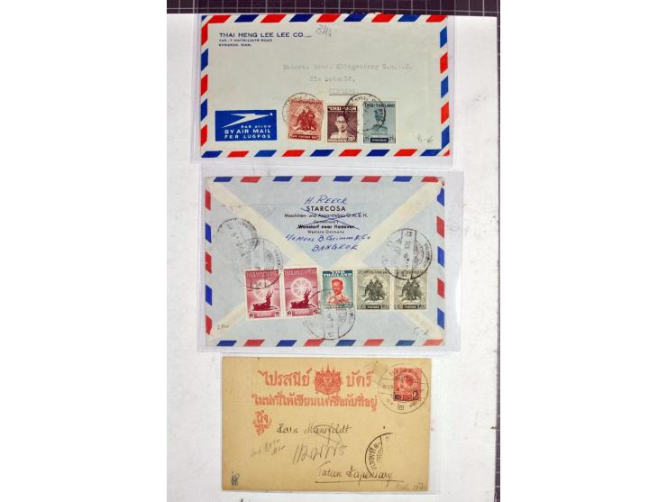 1906/60 (ca.), 14 Briefe und Karten, dabei Reco, Zensur, Luftpost etc.