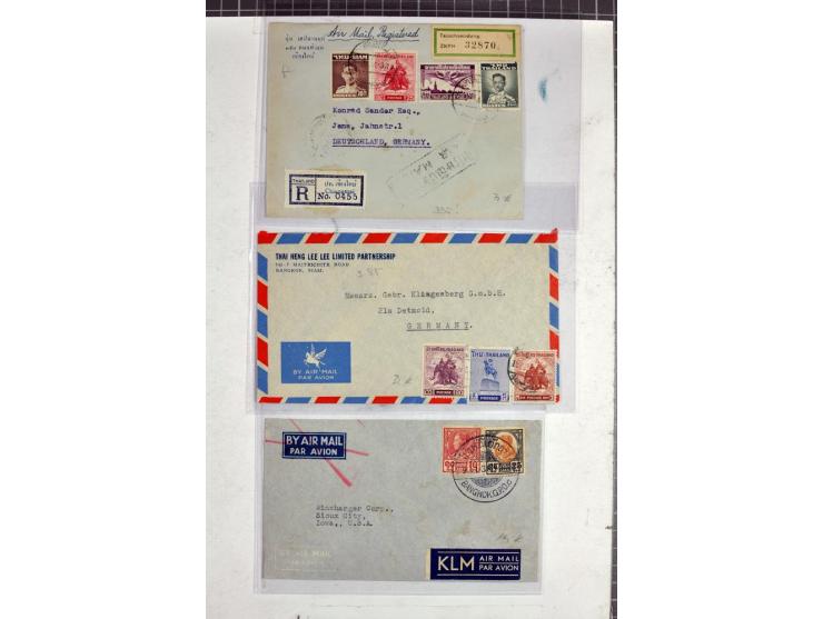 1906/60 (ca.), 14 Briefe und Karten, dabei Reco, Zensur, Luftpost etc.