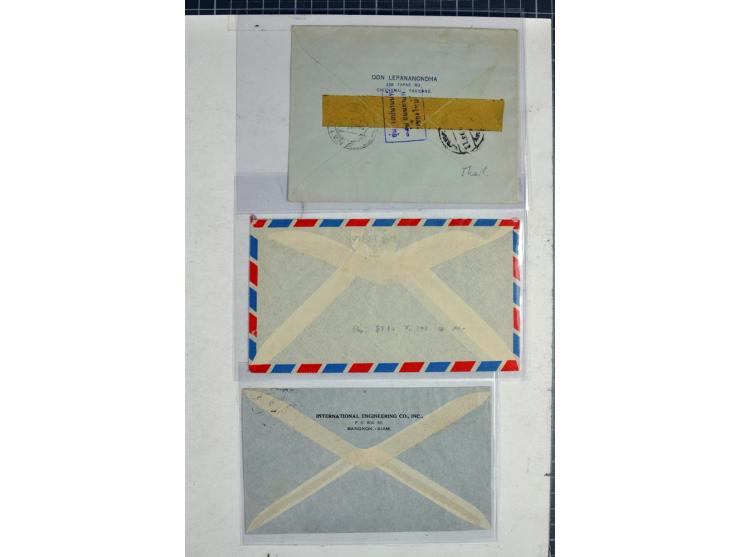 1906/60 (ca.), 14 Briefe und Karten, dabei Reco, Zensur, Luftpost etc.