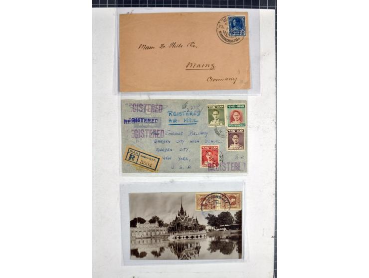 1906/60 (ca.), 14 Briefe und Karten, dabei Reco, Zensur, Luftpost etc.