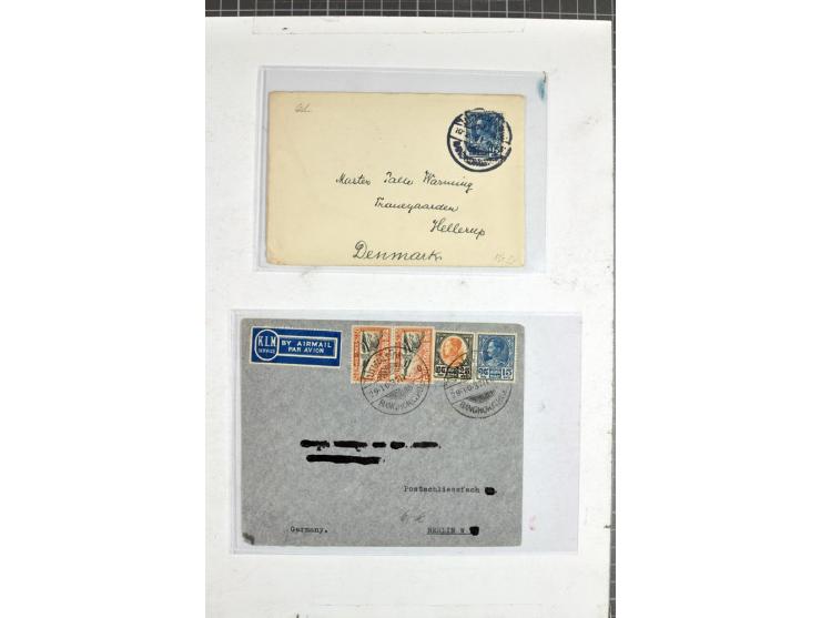 1906/60 (ca.), 14 Briefe und Karten, dabei Reco, Zensur, Luftpost etc.