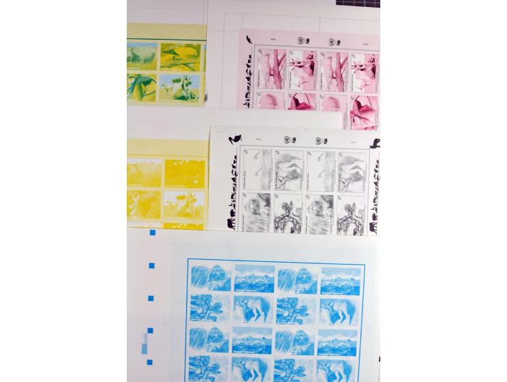 1995/2000, Gefährdete Arten (Tiere/Pflanzen), progressive proofs; 28 Kleinbogen-Sätze a 6 Druckstadien (= insges. 1792 Werte)