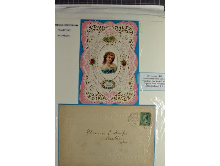 1847/83, aufgezogene Sammlung von 1 unfrankiertem und 12 frankierten Briefen, dabei Mi.-Nr. 1+2 je als Einzelfrankatur, Zierb