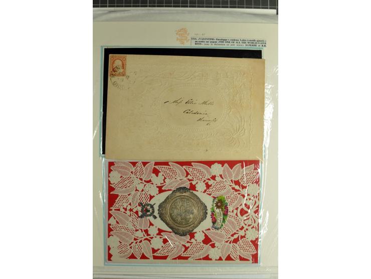 1847/83, aufgezogene Sammlung von 1 unfrankiertem und 12 frankierten Briefen, dabei Mi.-Nr. 1+2 je als Einzelfrankatur, Zierb