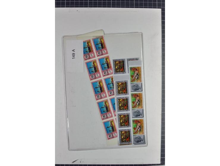 1970/90, postfrische Partie mit vielen ungezähnten Ausgaben diverser Gebiete, einige tausend Marken und Blocks