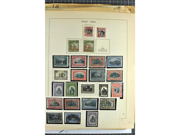 SÜDAMERIKA: 1859/1982, vorwiegend gestempelte Sammlung mit Chile, Venezuela, Bolivien mit Mi.-Nr. 4 gestempelt,  außerdem Kol