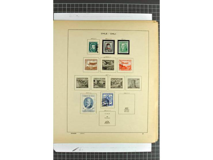 SÜDAMERIKA: 1859/1982, vorwiegend gestempelte Sammlung mit Chile, Venezuela, Bolivien mit Mi.-Nr. 4 gestempelt,  außerdem Kol