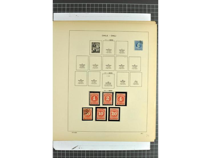SÜDAMERIKA: 1859/1982, vorwiegend gestempelte Sammlung mit Chile, Venezuela, Bolivien mit Mi.-Nr. 4 gestempelt,  außerdem Kol