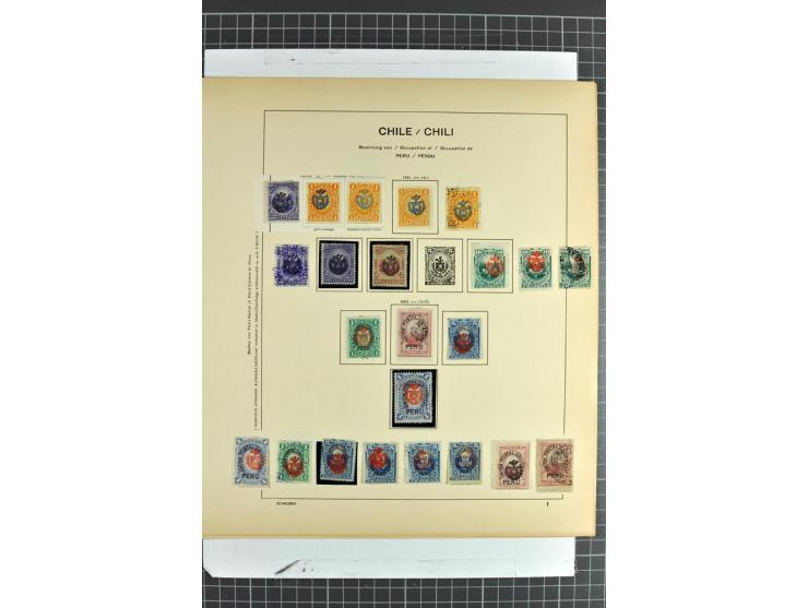 SÜDAMERIKA: 1859/1982, vorwiegend gestempelte Sammlung mit Chile, Venezuela, Bolivien mit Mi.-Nr. 4 gestempelt,  außerdem Kol