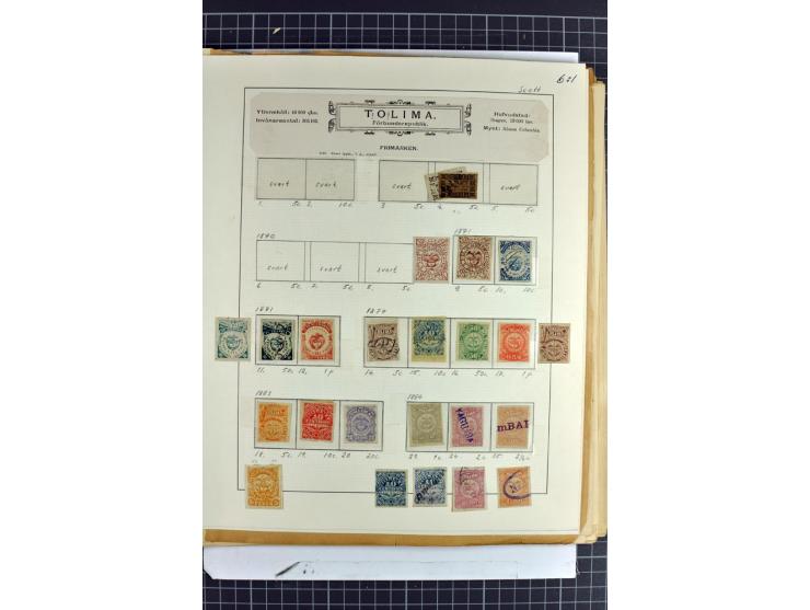 SÜDAMERIKA: 1859/1982, vorwiegend gestempelte Sammlung mit Chile, Venezuela, Bolivien mit Mi.-Nr. 4 gestempelt,  außerdem Kol