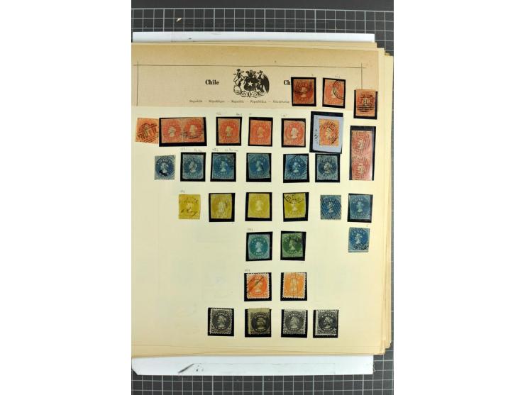 SÜDAMERIKA: 1859/1982, vorwiegend gestempelte Sammlung mit Chile, Venezuela, Bolivien mit Mi.-Nr. 4 gestempelt,  außerdem Kol