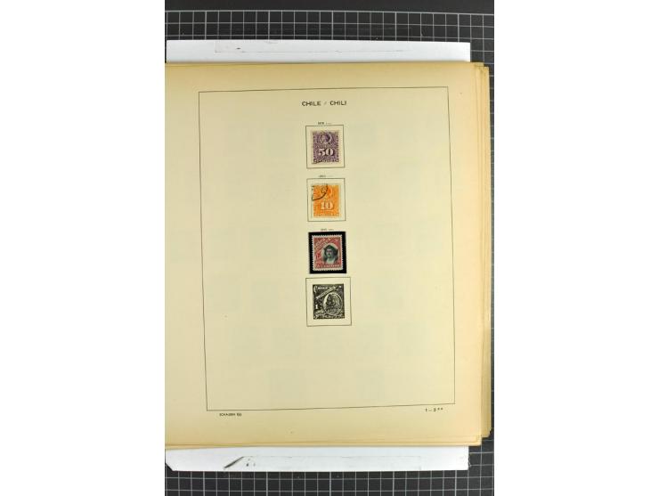 SÜDAMERIKA: 1859/1982, vorwiegend gestempelte Sammlung mit Chile, Venezuela, Bolivien mit Mi.-Nr. 4 gestempelt,  außerdem Kol