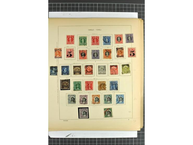 SÜDAMERIKA: 1859/1982, vorwiegend gestempelte Sammlung mit Chile, Venezuela, Bolivien mit Mi.-Nr. 4 gestempelt,  außerdem Kol