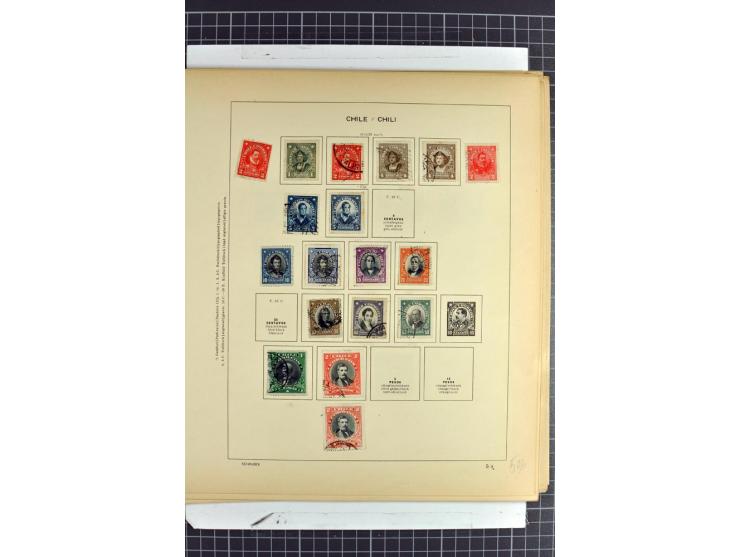 SÜDAMERIKA: 1859/1982, vorwiegend gestempelte Sammlung mit Chile, Venezuela, Bolivien mit Mi.-Nr. 4 gestempelt,  außerdem Kol