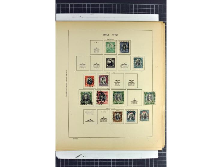 SÜDAMERIKA: 1859/1982, vorwiegend gestempelte Sammlung mit Chile, Venezuela, Bolivien mit Mi.-Nr. 4 gestempelt,  außerdem Kol