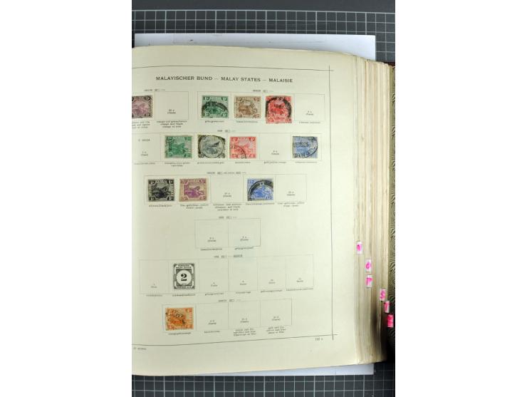 1854/1935 (ca.), ungebrauchte und gestempelte Sammlung (ohne Japan) mit besseren Ausgaben im alten Schaubek-Album, dazu Austr