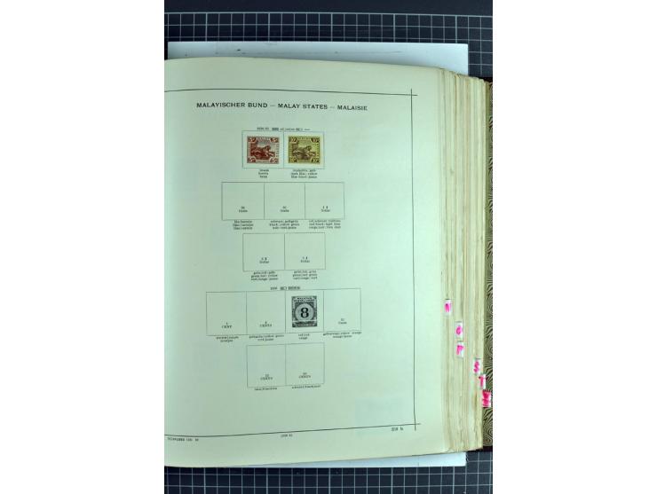 1854/1935 (ca.), ungebrauchte und gestempelte Sammlung (ohne Japan) mit besseren Ausgaben im alten Schaubek-Album, dazu Austr