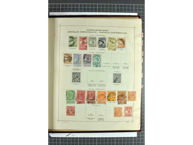 1854/1935 (ca.), ungebrauchte und gestempelte Sammlung (ohne Japan) mit besseren Ausgaben im alten Schaubek-Album, dazu Austr