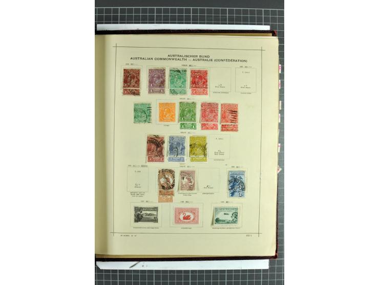 1854/1935 (ca.), ungebrauchte und gestempelte Sammlung (ohne Japan) mit besseren Ausgaben im alten Schaubek-Album, dazu Austr