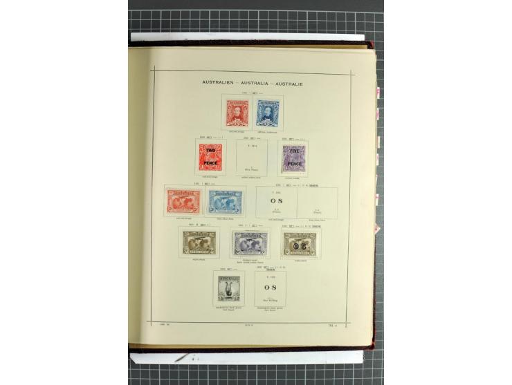 1854/1935 (ca.), ungebrauchte und gestempelte Sammlung (ohne Japan) mit besseren Ausgaben im alten Schaubek-Album, dazu Austr