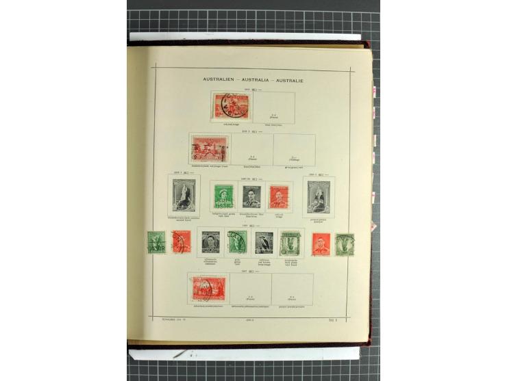 1854/1935 (ca.), ungebrauchte und gestempelte Sammlung (ohne Japan) mit besseren Ausgaben im alten Schaubek-Album, dazu Austr