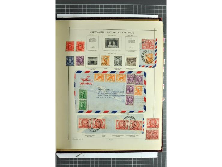 1854/1935 (ca.), ungebrauchte und gestempelte Sammlung (ohne Japan) mit besseren Ausgaben im alten Schaubek-Album, dazu Austr
