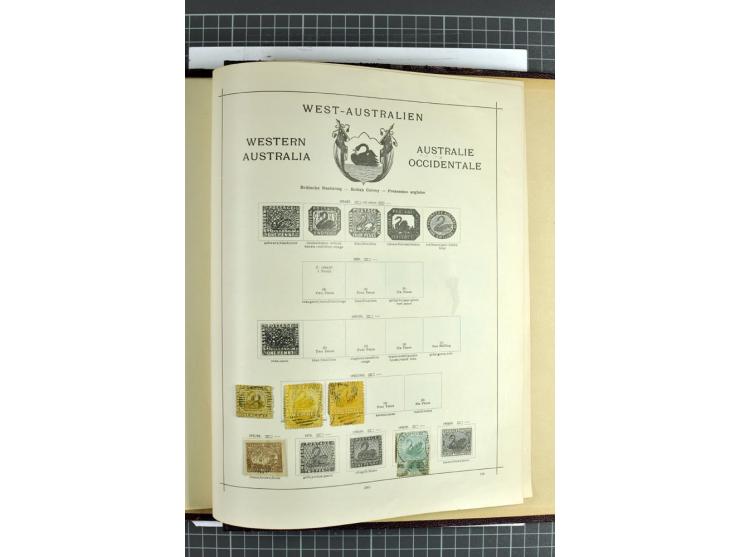 1854/1935 (ca.), ungebrauchte und gestempelte Sammlung (ohne Japan) mit besseren Ausgaben im alten Schaubek-Album, dazu Austr