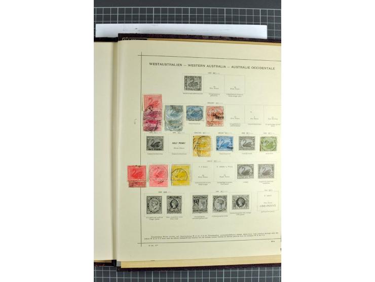 1854/1935 (ca.), ungebrauchte und gestempelte Sammlung (ohne Japan) mit besseren Ausgaben im alten Schaubek-Album, dazu Austr