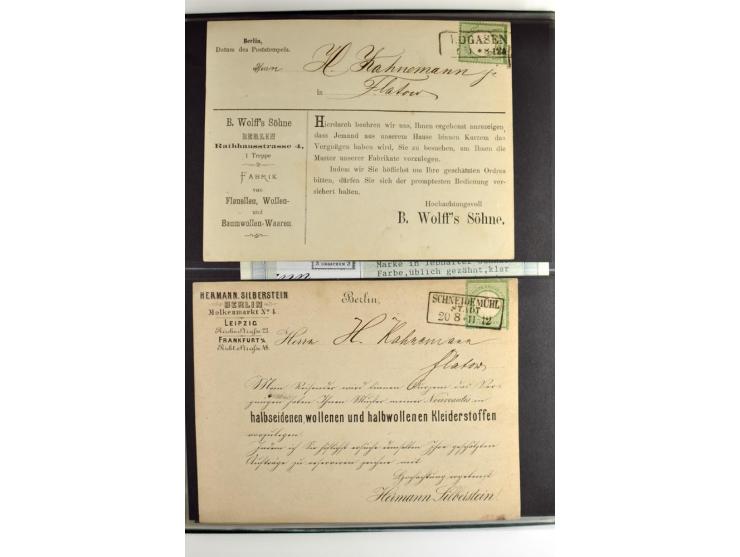 1872/74, 5bändige Sammlung, gestempelt und auf Ganzstücken gesammelt, das Ganze in einer Qualität, die man nur als 'traumhaft