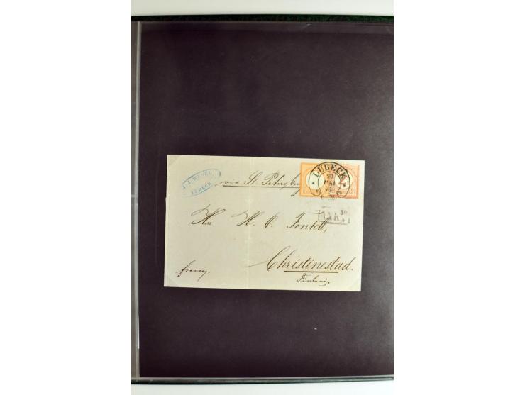 1872/74, 5bändige Sammlung, gestempelt und auf Ganzstücken gesammelt, das Ganze in einer Qualität, die man nur als 'traumhaft
