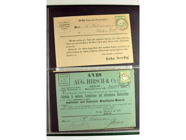 1872/74, 5bändige Sammlung, gestempelt und auf Ganzstücken gesammelt, das Ganze in einer Qualität, die man nur als 'traumhaft