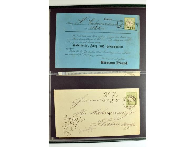 1872/74, 5bändige Sammlung, gestempelt und auf Ganzstücken gesammelt, das Ganze in einer Qualität, die man nur als 'traumhaft