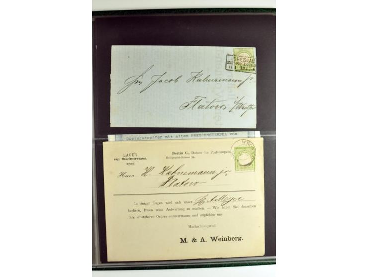 1872/74, 5bändige Sammlung, gestempelt und auf Ganzstücken gesammelt, das Ganze in einer Qualität, die man nur als 'traumhaft