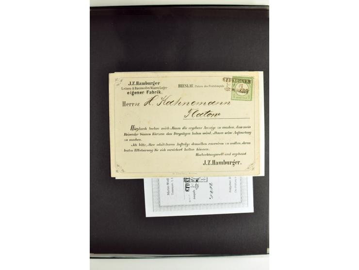 1872/74, 5bändige Sammlung, gestempelt und auf Ganzstücken gesammelt, das Ganze in einer Qualität, die man nur als 'traumhaft