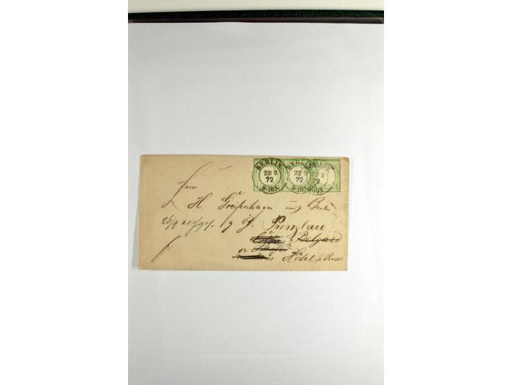 1872/74, 5bändige Sammlung, gestempelt und auf Ganzstücken gesammelt, das Ganze in einer Qualität, die man nur als 'traumhaft