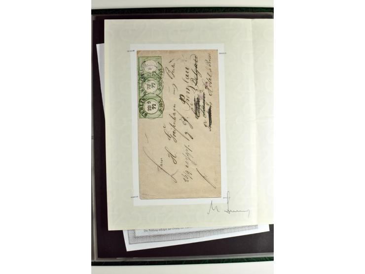1872/74, 5bändige Sammlung, gestempelt und auf Ganzstücken gesammelt, das Ganze in einer Qualität, die man nur als 'traumhaft