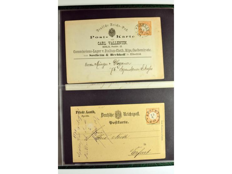 1872/74, 5bändige Sammlung, gestempelt und auf Ganzstücken gesammelt, das Ganze in einer Qualität, die man nur als 'traumhaft