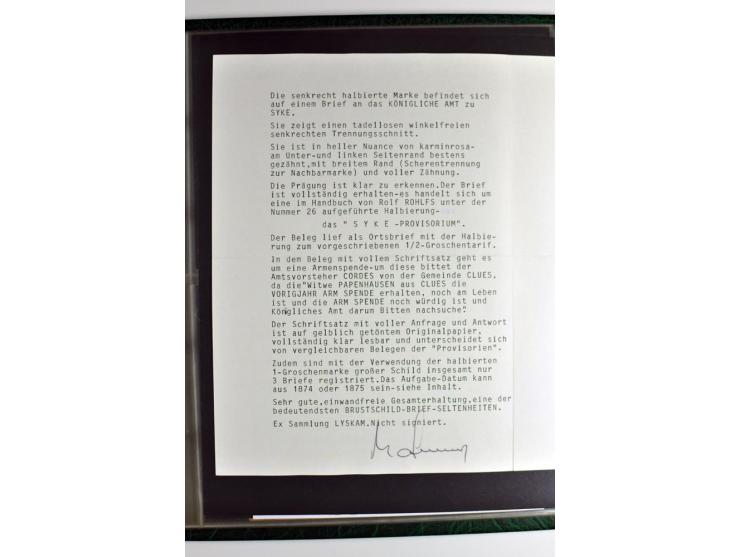1872/74, 5bändige Sammlung, gestempelt und auf Ganzstücken gesammelt, das Ganze in einer Qualität, die man nur als 'traumhaft