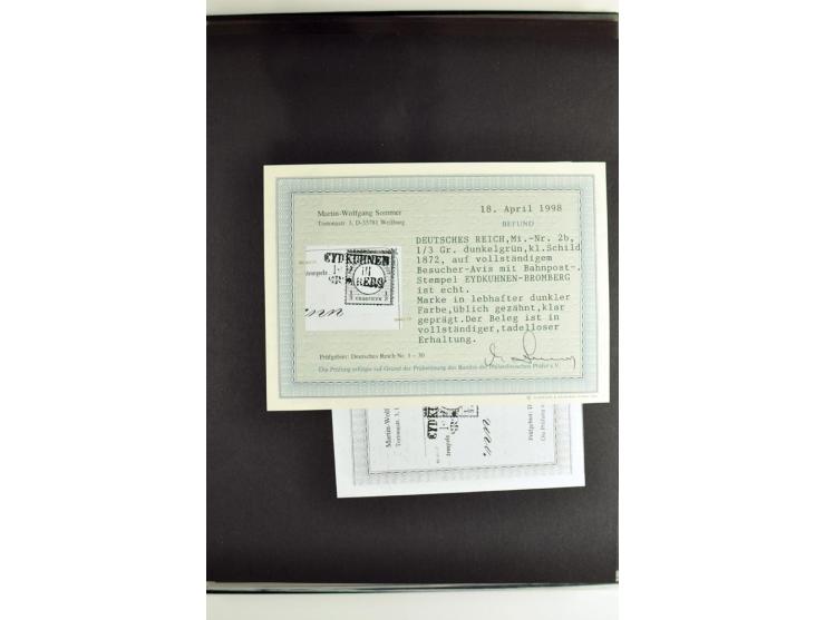 1872/74, 5bändige Sammlung, gestempelt und auf Ganzstücken gesammelt, das Ganze in einer Qualität, die man nur als 'traumhaft