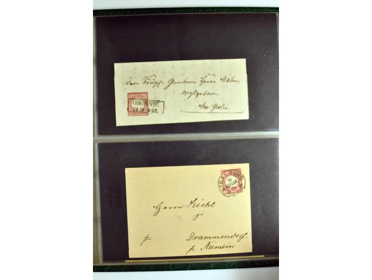 1872/74, 5bändige Sammlung, gestempelt und auf Ganzstücken gesammelt, das Ganze in einer Qualität, die man nur als 'traumhaft