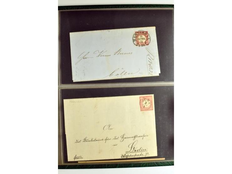 1872/74, 5bändige Sammlung, gestempelt und auf Ganzstücken gesammelt, das Ganze in einer Qualität, die man nur als 'traumhaft