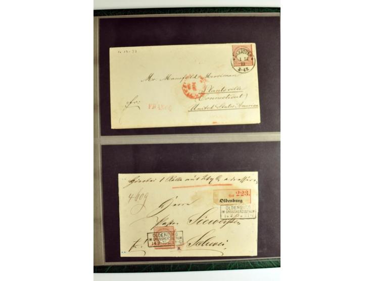 1872/74, 5bändige Sammlung, gestempelt und auf Ganzstücken gesammelt, das Ganze in einer Qualität, die man nur als 'traumhaft
