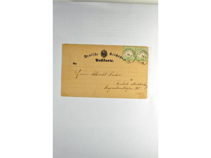 1872/74, 5bändige Sammlung, gestempelt und auf Ganzstücken gesammelt, das Ganze in einer Qualität, die man nur als 'traumhaft